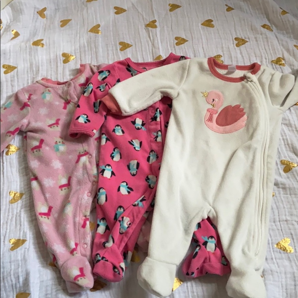 3 fleece pjs
